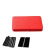 Glittery Magnetic Case for 6 Eyelash Tweezers Light Weight Hidden Magnetic Frame (Red) view 1