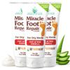 Miracle Foot Repair Cream (8 oz / 3-Pack) Repairs Dry Cracked Heels and Feet, 60% Pure UltraAloe Moisturizes, Softens, and Repairs view 1