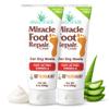 Miracle Foot Repair Cream (8 oz / 2-Pack) Repairs Dry Cracked Heels and Feet, 60% Pure UltraAloe Moisturizes, Softens, and Repairs view 1