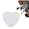 1pc Makeup Brush Cleaner Heart Shaped Silicone Finger Glove Washing Scrubber Comestic Washing Board Brushes Cleaning Mat Beauty Tools view 3