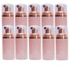 10 Pcs Rose Gold + Pink Foaming Pump Bottles Plastic Mini Foam Sispensing Refill Bottle Soap Dispenser for Cleaning, Travel, Cosmetics Packaging 60ml view 1