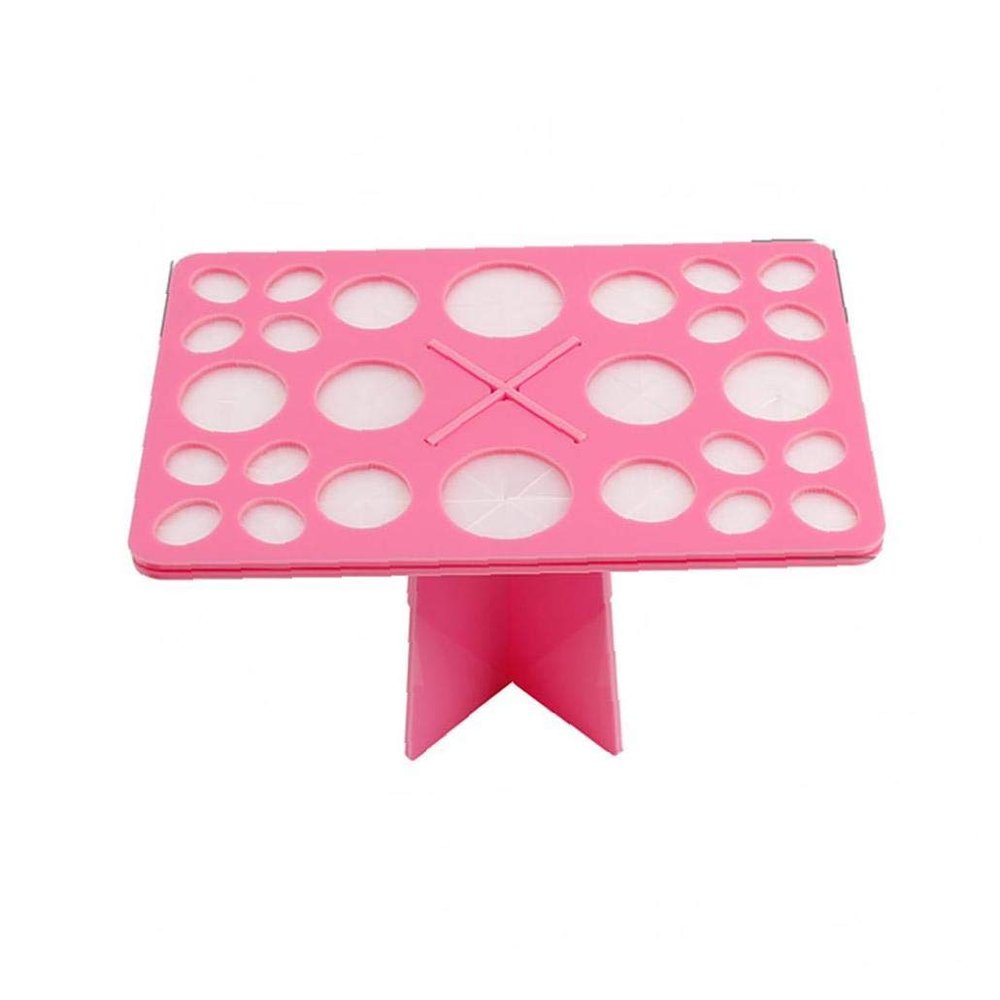 1pc Makeup Brush Dryer Holder 26 Holes Makeup Brush Holder Acrylic Collapsible Comestic Brush Display Stand Folding Makeup Brush Cosmetic Shelf