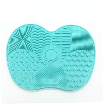 1pc Silicone Makeup Brush Cleaning Mat Cosmetic Washing Plate Brush Cleaner Pad Portable Makeup Brush Color Remover Scrubber with Suction Cups