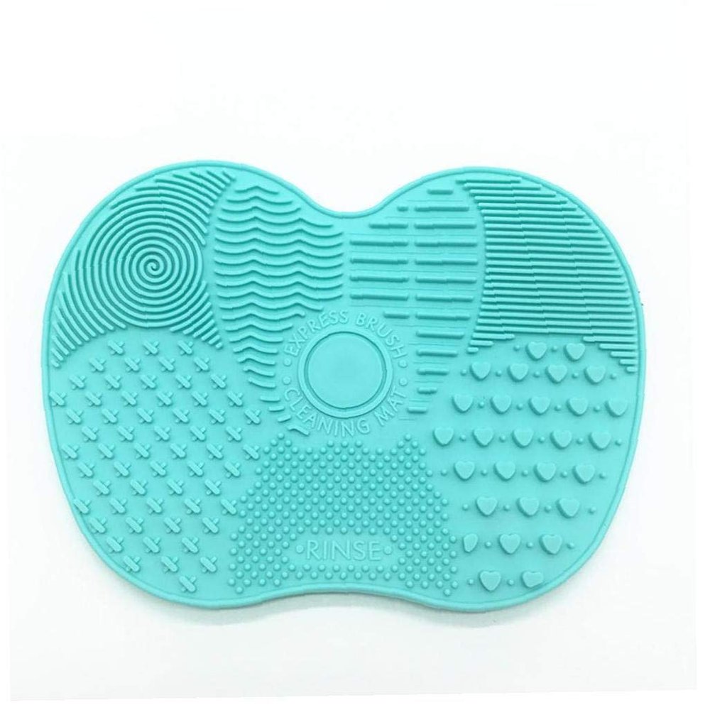 1pc Silicone Makeup Brush Cleaning Mat Cosmetic Washing Plate Brush Cleaner Pad Portable Makeup Brush Color Remover Scrubber with Suction Cups