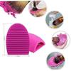 1pack Makeup Brushes Cleaning Egg Make Up Brush Washing Scrubber Silica Glove Blending Brush Cleaning Board Makeup Brush Cleaner Color Removal view 2