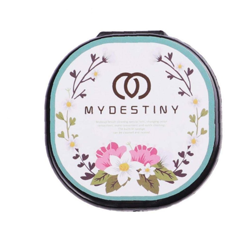 1pc Makeup Brush Cleaner Color Removal Sponge Box Dry and Wet Makeup Brush Quickly Switch Sponge Removes Brush Cleaning Pad
