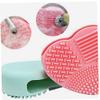 1pc Makeup Brush Cleaner Heart Shaped Silicone Finger Glove Washing Scrubber Comestic Washing Board Brushes Cleaning Mat Beauty Tools view 2