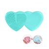 1pc Makeup Brush Cleaner Heart Shaped Silicone Finger Glove Washing Scrubber Comestic Washing Board Brushes Cleaning Mat Beauty Tools view 3