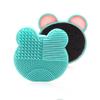 1pc Silicone Makeup Brush Cleansing Mat Wet Dry Double Use Brush Cleaner Bear Shaped Comestic Brush Washing Tool Women Girl Beauty Tool view 1