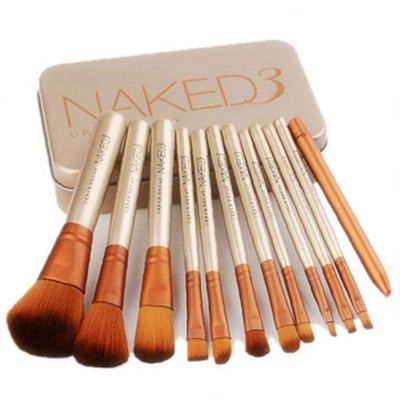 12pcs/set Makeup Brush Set Soft Fiber Foundation Powder Eye Shadow Blending Brushes Multifunctional Cosmetics Brushes with Iron Box Beauty Tool