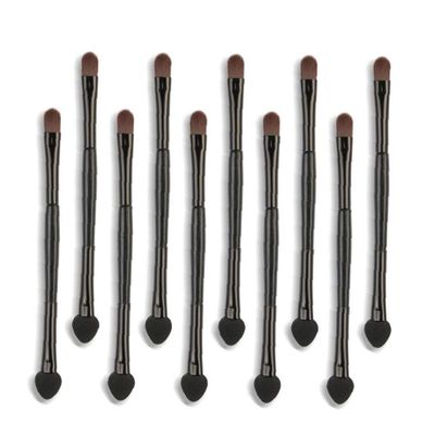 10pcs Eyeshadow Brushes Professional Double Head Eyeshadow Sponge Brushes Dual Sides Eyeshadow Makeup Brush Cosmetic Tools Fow Women Girls Black