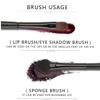 10pcs Eyeshadow Brushes Professional Double Head Eyeshadow Sponge Brushes Dual Sides Eyeshadow Makeup Brush Cosmetic Tools Fow Women Girls Black view 3