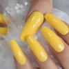 EDA LUXURY BEAUTY YELLOW GLAMOROUS DESIGN Full Cover Press On Gel Glitter Artificial Nail Tips Shiny Acrylic Extreme False Nails Extra Long Ballerina Ballet Coffin Square Super Fashion Fake Nails view 2