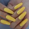 EDA LUXURY BEAUTY YELLOW GLAMOROUS DESIGN Full Cover Press On Gel Glitter Artificial Nail Tips Shiny Acrylic Extreme False Nails Extra Long Ballerina Ballet Coffin Square Super Fashion Fake Nails view 3