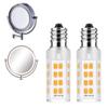 2Pack Makeup Mirror LED Bulbs Replacement Mirror 20W RP34B Light Bulb fits BE151T BE71CT BE47X BE47BR for Cosmetic Vanity Makeup Mirror with Single Double Sided Lighted Magnification (3000K) view 1