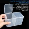 AKOAK 1 Pack 2 Grid Cotton Pad Container - Plastic Cosmetic Cotton Storage Box, Cotton Swabs, Makeup Pad,Bathroom Organizer - Ideal for Home Salon view 4