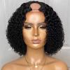 Short Kinky Curly U Part Wig 180% Density Human Hair Brazilian Virgin Hair Upart Wigs 4b 4c Kinky Curly For Black Woman (16inch 180% Density, Color 1#) view 2