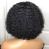 Short Kinky Curly U Part Wig 180% Density Human Hair Brazilian Virgin Hair Upart Wigs 4b 4c Kinky Curly For Black Woman (16inch 180% Density, Color 1#) view 3