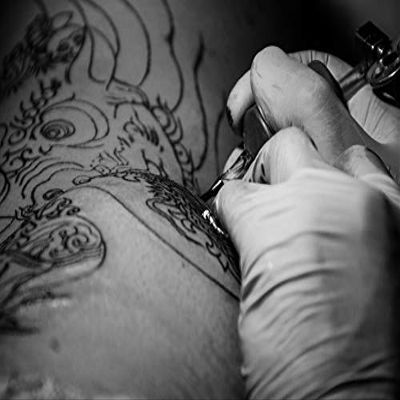 Home Comforts Tattoo Artist Drawing Tattoo Body Drawing Body-20 Inch By 30 Inch Laminated Poster With Bright Colors And Vivid Imagery-Fits Perfectly In Many Attractive Frames