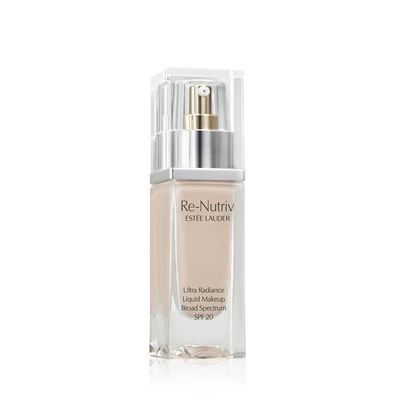 Este Lauder Re-Nutriv Ultra Radiance Liquid Foundation SPF 20 | Luxurious, Hydrating, Long-Wearing, 1 Fl Oz, 1C0 Cool Porcelain
