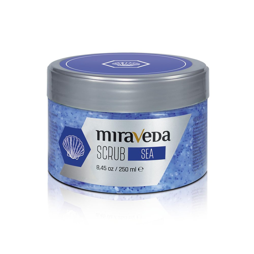 Miraveda by Italwax Sea Scrub - 250ml / 8.45fl.oz - Scrubs for professional and home use skin care - Moisturizing and nourishing treatments on the hands, feet, and body
