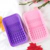 Angzhili 2 Pack Silicone Makeup Brush Cleaning Mat, Angzhili Makeup Brush Cleaner, Portable Makeup Brush Cleaner Pad, Cosmetic Brush Washing Tool(Pink+Purple) view 2