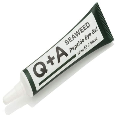 Q+A Seaweed Peptide Eye Gel (15ml), Under Eye Cream Alternative, Under Eye Brightener with Peptides, Seaweed & Aloe Vera, Hydrates, Smooths Fine Lines & Reduces Puffiness