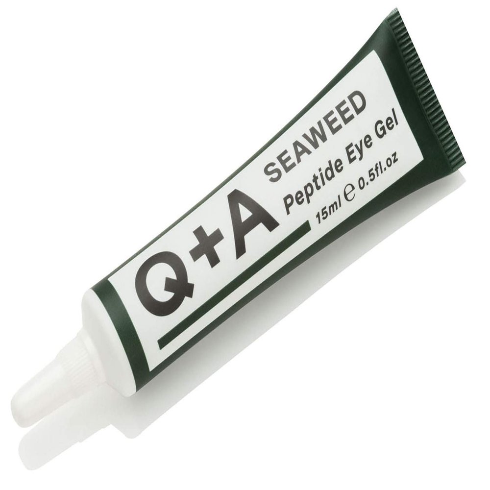 Q+A Seaweed Peptide Eye Gel (15ml), Under Eye Cream Alternative, Under Eye Brightener with Peptides, Seaweed & Aloe Vera, Hydrates, Smooths Fine Lines & Reduces Puffiness