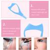 2 Pcs 3 in 1 Eyelash Tool Mascara Applicator Comb Guide and Brush Curler Plastic Eye Makeup Tool Set (Pink + Blue) view 4