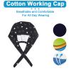 LUCKYBUNNY 3PCS Cute Teeth Working Cap with Button, Women Men Breathable Lace Up Sweatband Work Hat Hair Cover (Cute Teeth) view 3