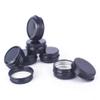 0.5oz/15ml Black Aluminum Tin Jar with Screw Lid 1/2 oz Containers with Lids 1/2-Ounce Metal Steel Tin Cosmetic Sample Containers for Lip Balm DIY Salve Spice Candies Crafts, 18 Pack view 2