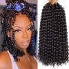 Leeven 2 Packs Short Bob Passion Twist Hair 12 Inch Dark Brown Water Wave Crochet Braids Hair for Distressed Butterfly Locs 4# Color Synthetic Hot Water Setting Passion Twists Hair Extensions view 1