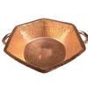 Shiny Hexagon Copper Foot Rub Spa Handles Pedicure Bowl view 3
