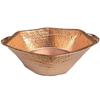 Shiny Hexagon Copper Foot Rub Spa Handles Pedicure Bowl view 4