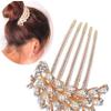 BesYouSel Hair Comb Bride Wedding Crystal Hair Pins Bride Hair Accessorie Hair Side Comb Clips Women Hair Side Comb Crystal Pearl Hair Pins Clips for Brides and Bridesmaids, Pack of 4 view 2