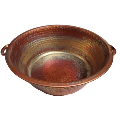 Rainbow Portable Copper Side Handles Foot Bath Bowl