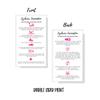 Eyebrow Lamination Aftercare Instruction Cards | Physical Printed 2 x 3.5 inches Business Card Size | Starter Lift Kit with Tint at home diy aftercare supplies | White with Icons Design view 4