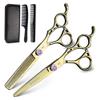 Professional Hairdressing Scissors for Haircuts Barber Shop 6 inch Gold Cutting Thinning Shear Hair Scissors for Men Women (kit) view 1