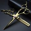 Professional Hairdressing Scissors for Haircuts Barber Shop 6 inch Gold Cutting Thinning Shear Hair Scissors for Men Women (kit) view 2