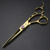 Professional Hairdressing Scissors for Haircuts Barber Shop 6 inch Gold Cutting Thinning Shear Hair Scissors for Men Women (kit) view 4