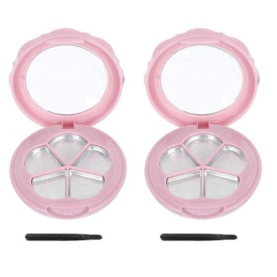 AKOAK 2 Pcs Empty Lipstick Palette, Eyeshadow Powder Palette, DIY Lip Container, Refillable Highlighters Container Holder Case for Women
