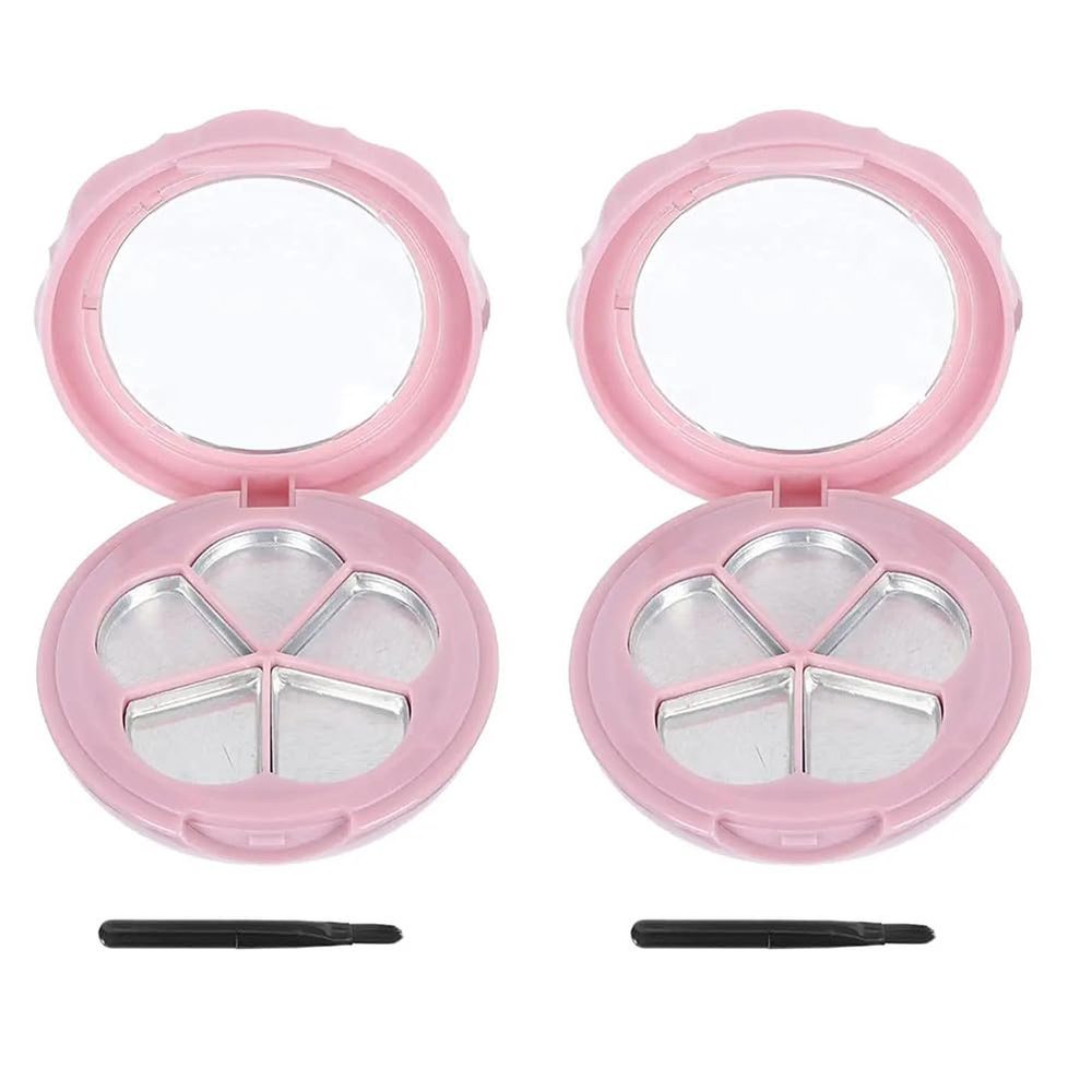 AKOAK 2 Pcs Empty Lipstick Palette, Eyeshadow Powder Palette, DIY Lip Container, Refillable Highlighters Container Holder Case for Women