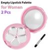 AKOAK 2 Pcs Empty Lipstick Palette, Eyeshadow Powder Palette, DIY Lip Container, Refillable Highlighters Container Holder Case for Women view 3
