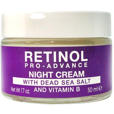 Delfanti Milano, Retinol Pro Advance Night Cream with Dead Sea Salts and Vitamin B, Anti Aging Moisturizer for Face and Neck, Made in Italy, 1.7 oz 50 mL