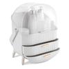 Navaris Makeup Organizer Storage Box - Cosmetics, Skincare and Beauty Case with Clear Lid Display and 2 Drawers - Bathroom Counter or Vanity - White view 1