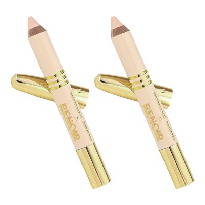 Boyds Renoir Concealer Pencil | Precision Coverage for Dark Circles, Blemishes, Redness | Brightening, Crease-Resistant Under Eye Concealer - 2 Pack