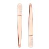 2 Pieces Multifunctional Eyebrow Tweezers with Eyebrow Comb False Eyelashes Applicator Tool Makeup Grooming Tool for Eyebrows or Facial Hair(Rose Gold) view 1