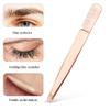 2 Pieces Multifunctional Eyebrow Tweezers with Eyebrow Comb False Eyelashes Applicator Tool Makeup Grooming Tool for Eyebrows or Facial Hair(Rose Gold) view 4
