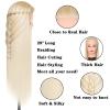 DANSEE Mannequin Head Hair Styling 28" Training Head Manikin Cosmetology Doll Head Synthetic Fiber Hair with DIY Braiding Set+ Free Table Clamp (613) view 4