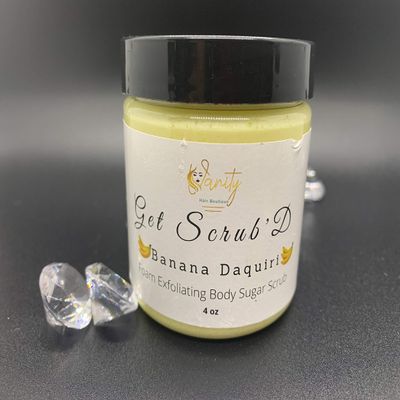 Banana Daquiri Foam Exfoliating Body Sugar Scrub - Skin Care - Handmade -Whipped Sugar Scrub - Body Scrub